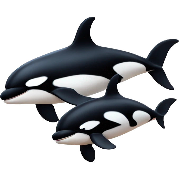 Orca with a baby  emoji