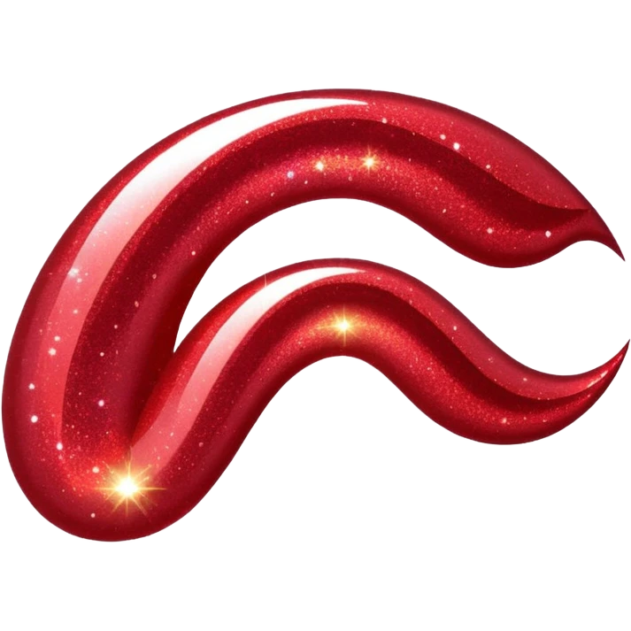red glitter wave emoji