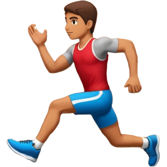 Someone hopping a wall emoji