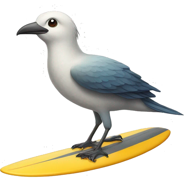 Surfing bird emoji