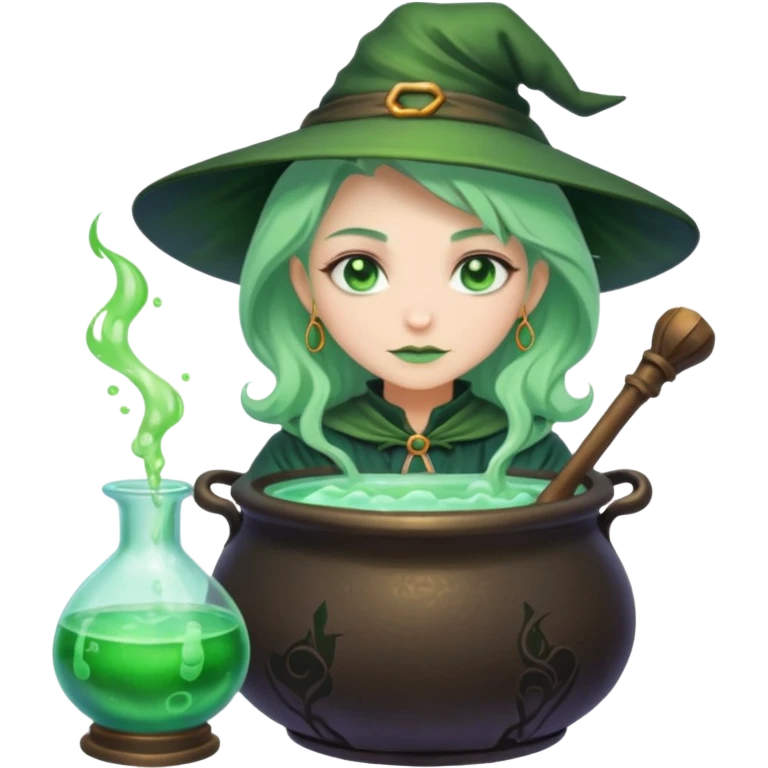 green witch cooking potion emoji