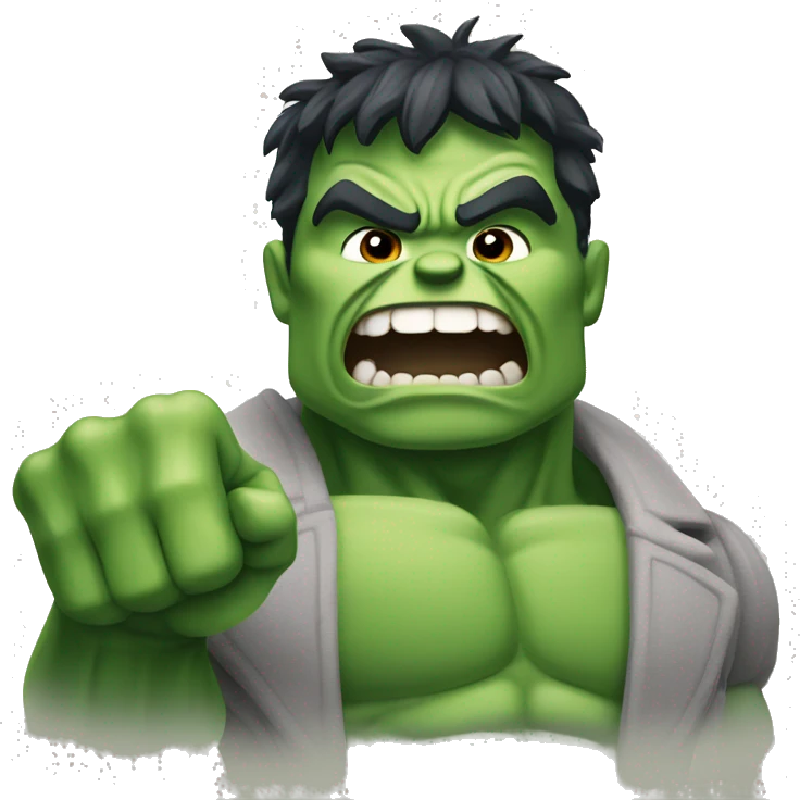 hulk waving hi emoji