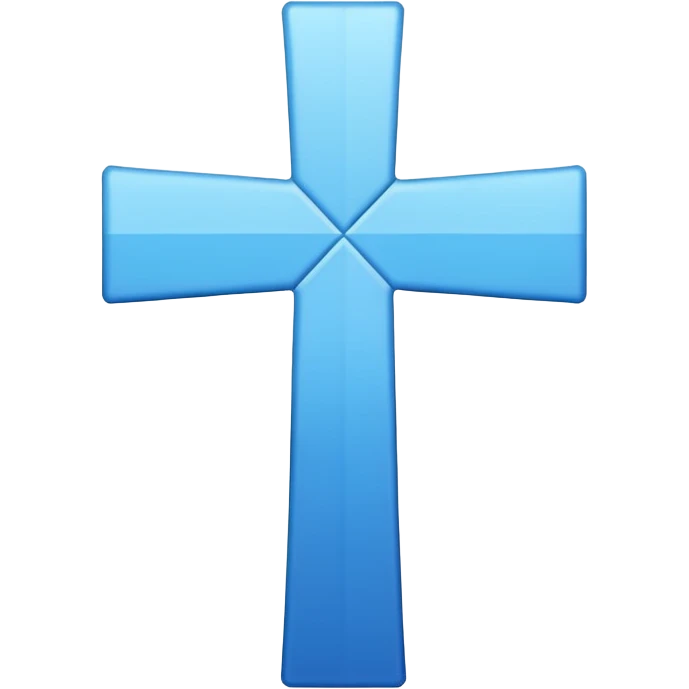 Blue cross emoji