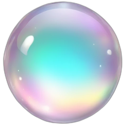 Sparkly glossy Pastel white iridescent glass crystal orb emoji