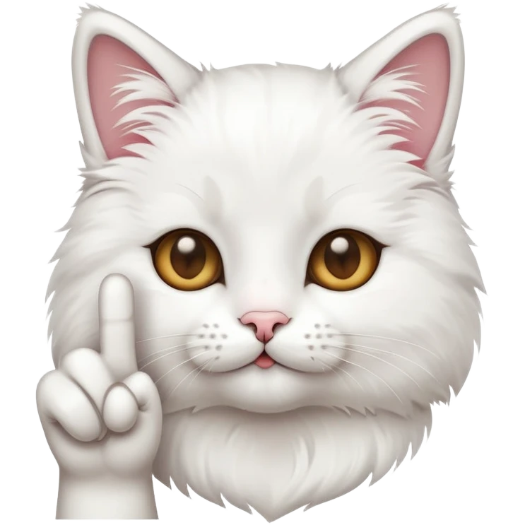 cute cat giving a peace sign emoji