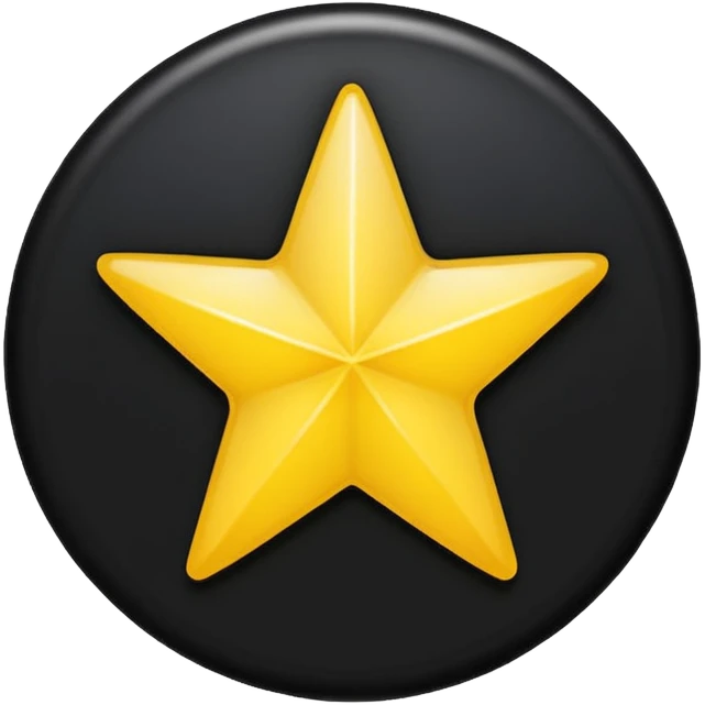 Make a star inside a clean black circle only emoji