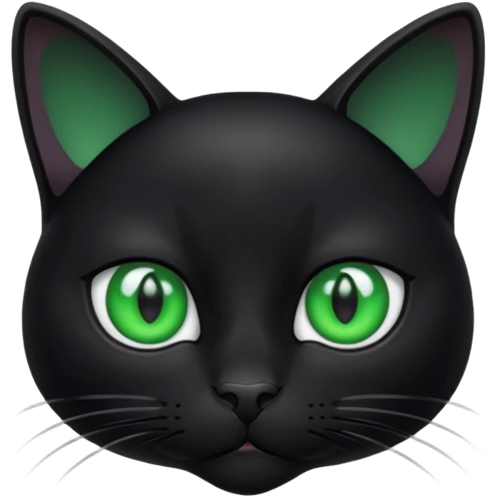 black cat side eyeing camera  emoji