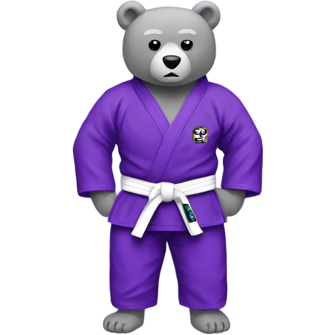 Jiu jitsu Bear purple belt emoji