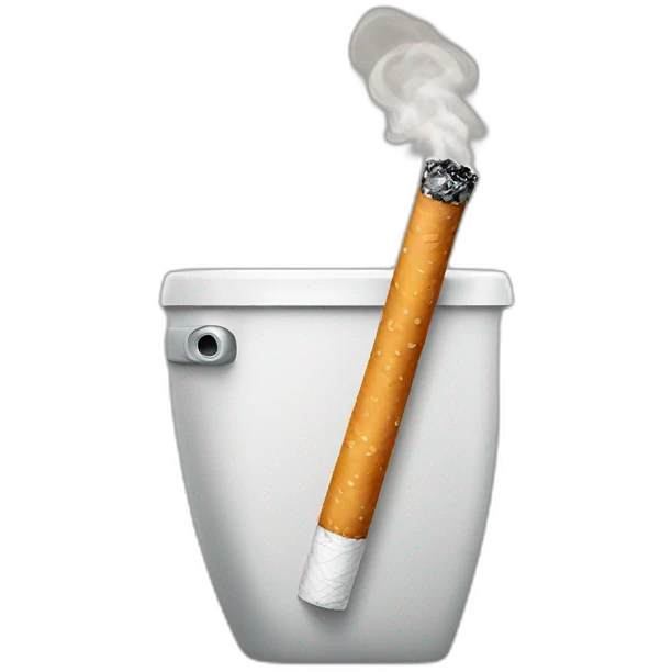 Cigarette qui est aux toilettes emoji