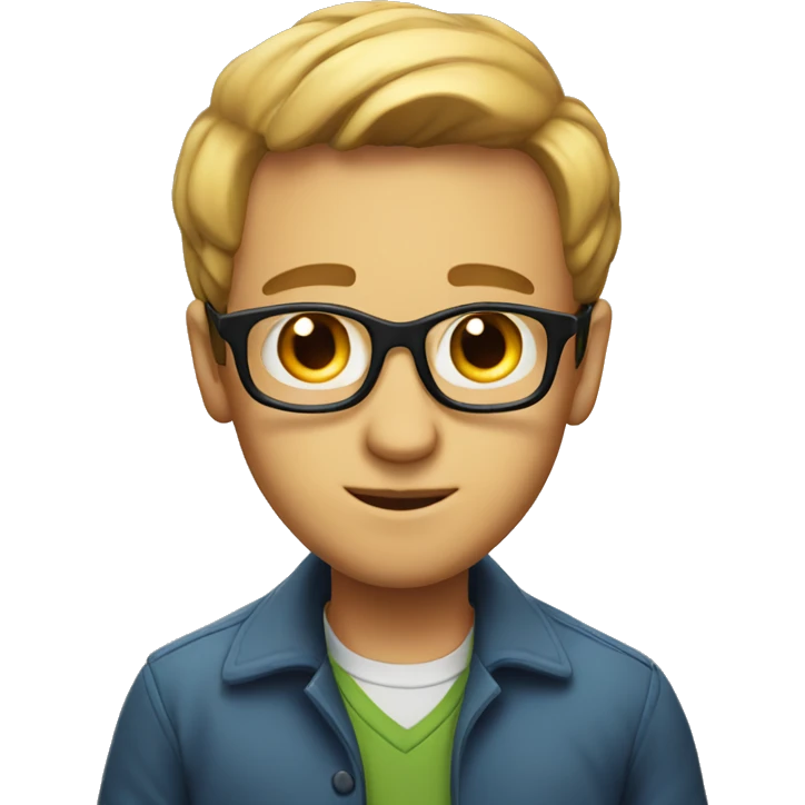 A smart guy emoji