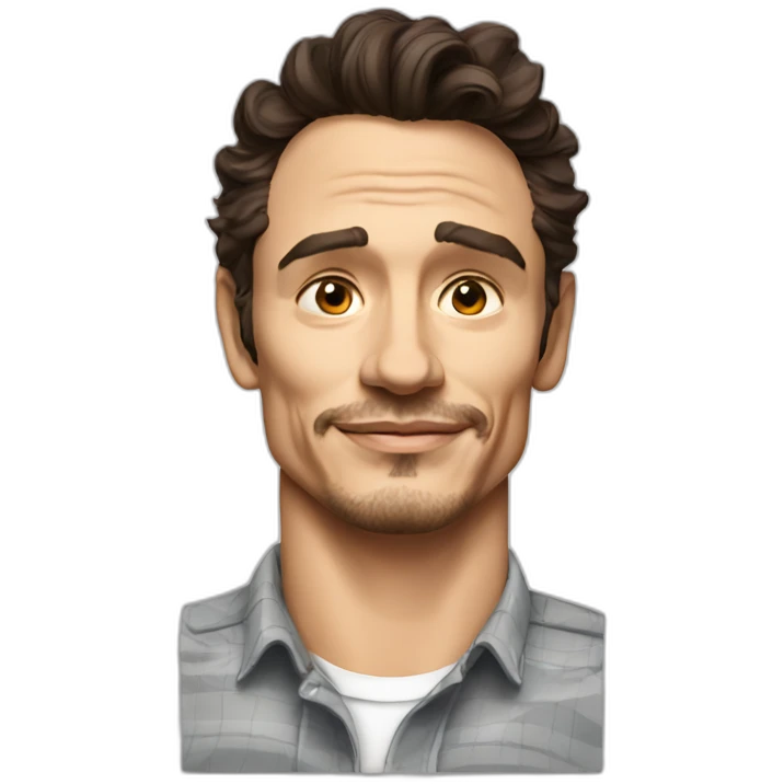 james franco cartoon wearing shirt emoji
