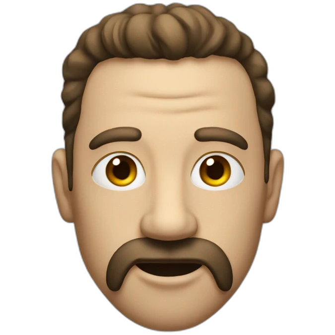 A man with a big nose and hairy face emoji