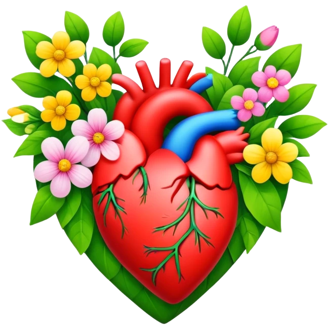 Heart with spring elements  emoji