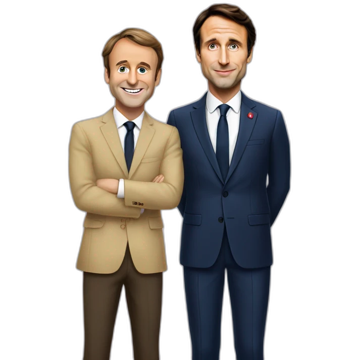 Emmanuel Macron with Justin Trudeau emoji