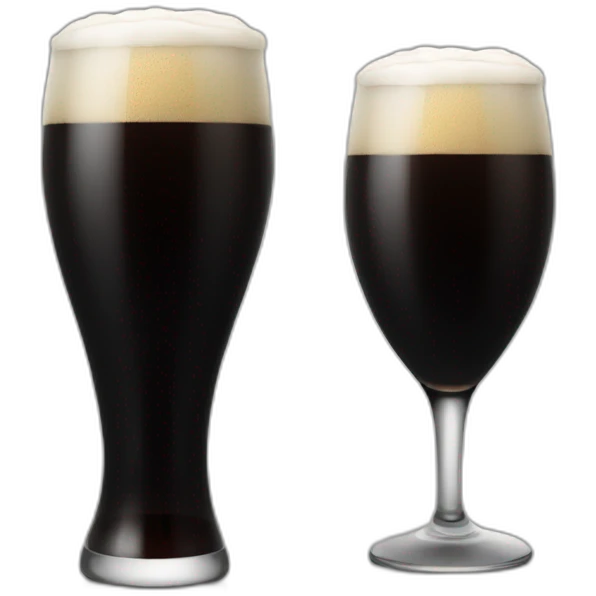 black beer glass emoji