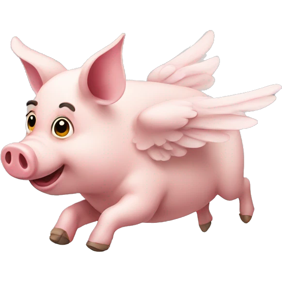 Flying pig  emoji