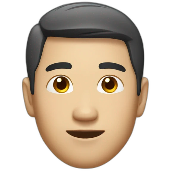 asian man looking great and trustful emoji