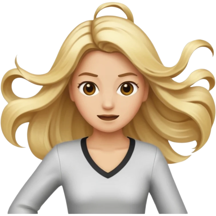 Hair whipping emoji emoji