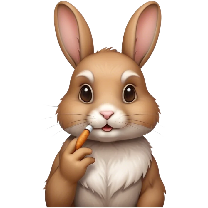a cute rabit smoking emoji