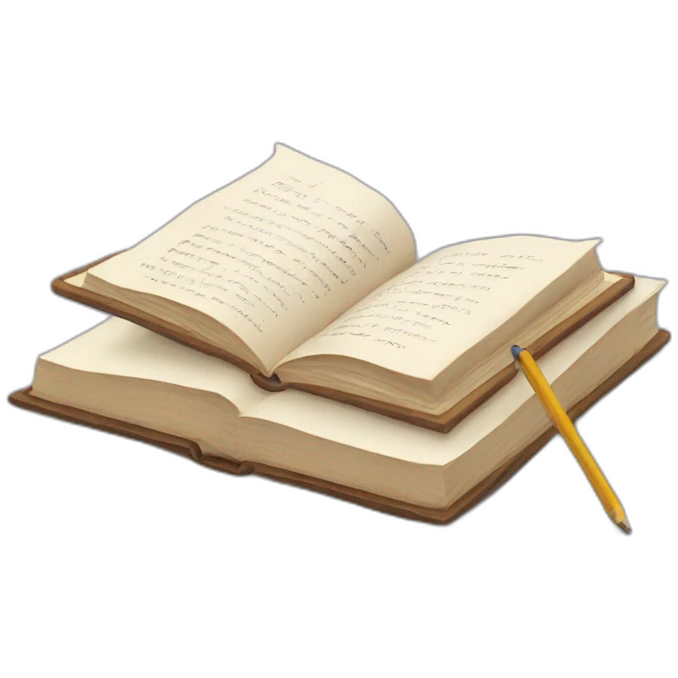 writing on a book emoji