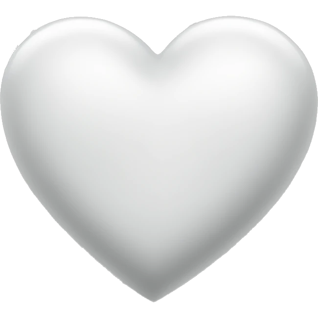White heart  emoji