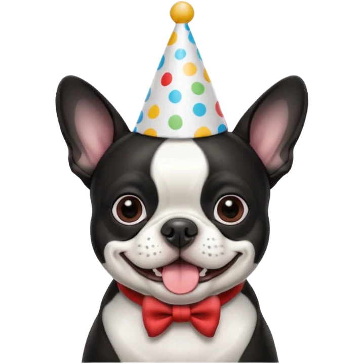 Boston terrier birthday emoji