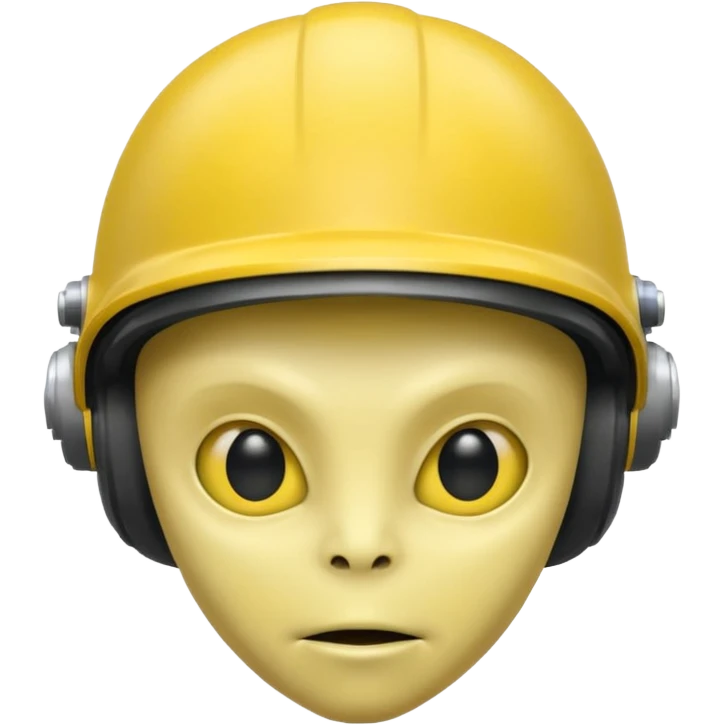Big head alien with yellow skin, Half body. emoji