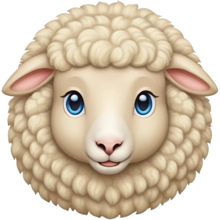 sheep blond with blue eyes emoji