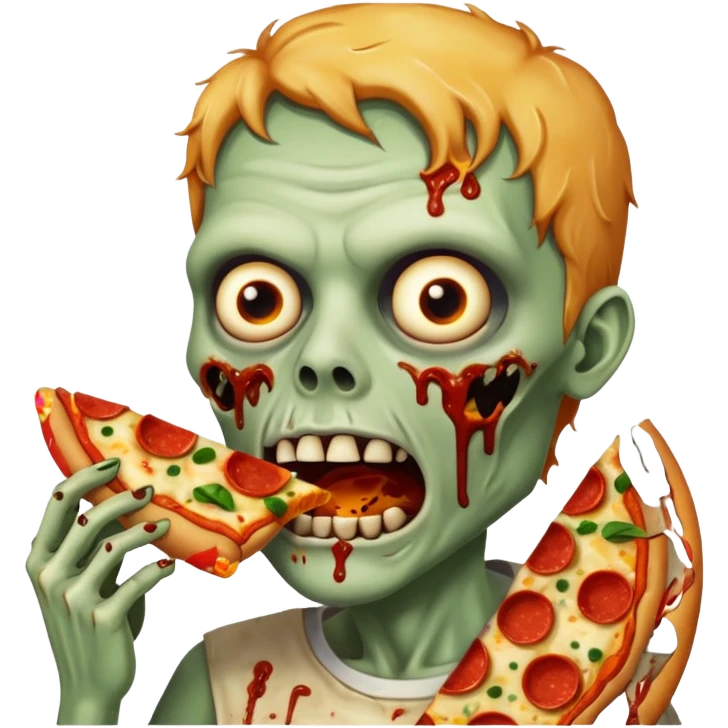 zombie eating pizza slice emoji