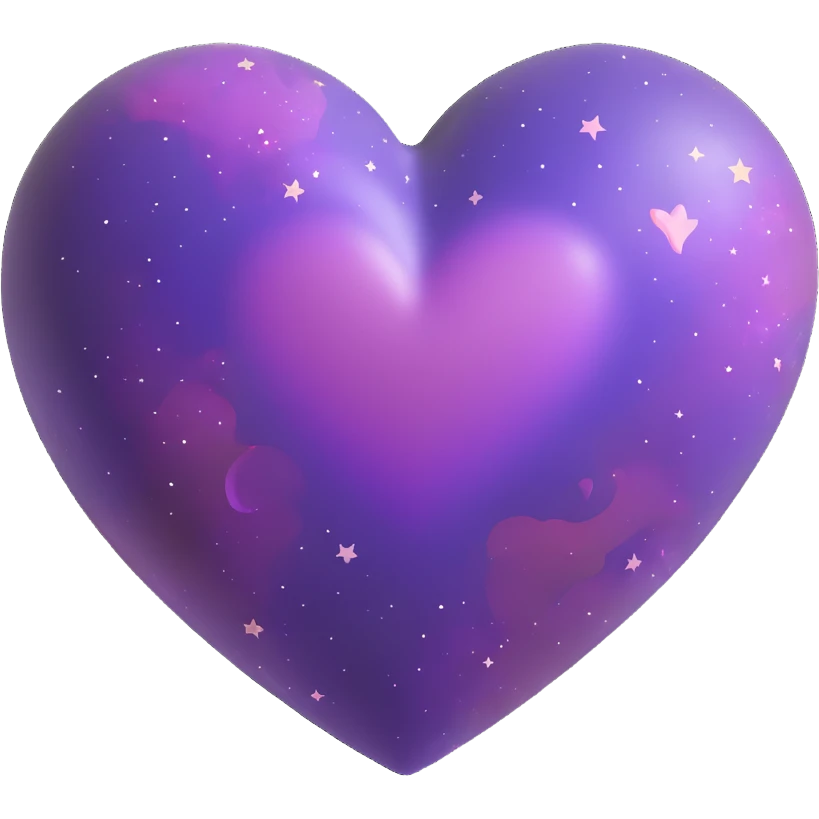purple galaxy heart transparent emoji