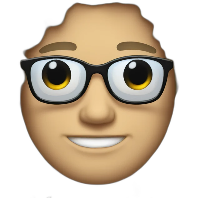Fat white male with long curly black hair and sunglasses emoji