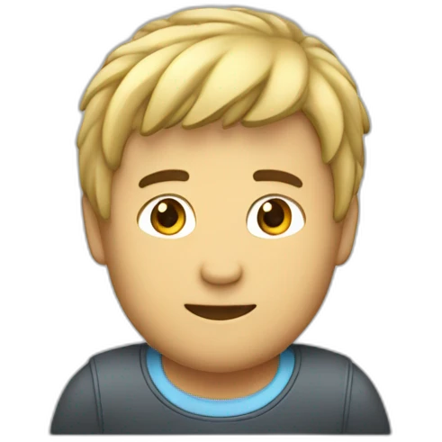 Un chico  con flequillo que sea blanco  emoji