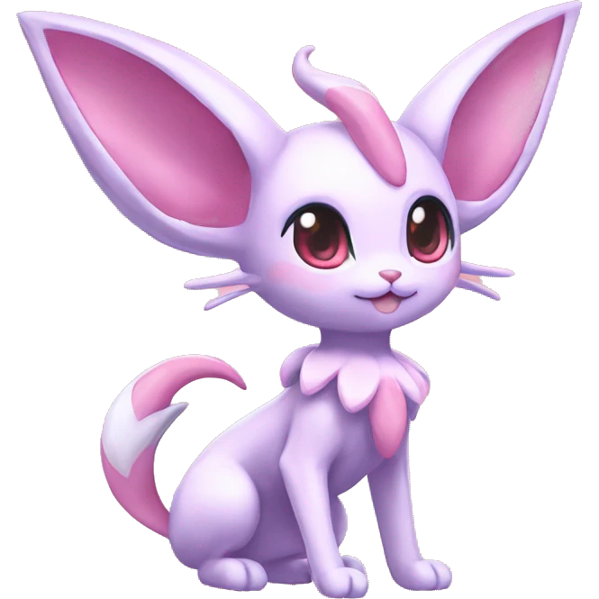 Kawaii Sylveon-Espeon-Pokémon full body emoji