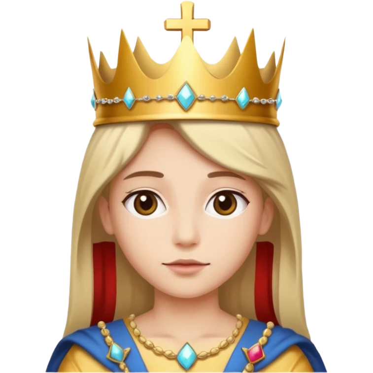 God with the cross and  a crown emoji