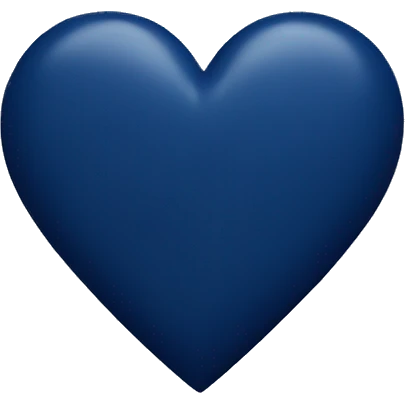 Navy blue heart  emoji