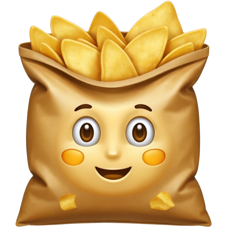 chips dans un paquet emoji