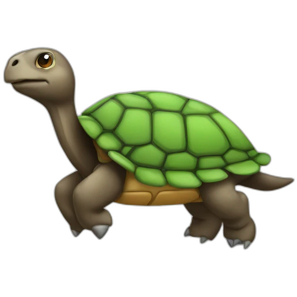 Tortue sur un cheval emoji