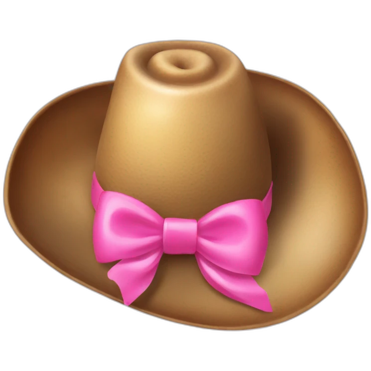 cowboy hat on snail shell with pink bow emoji