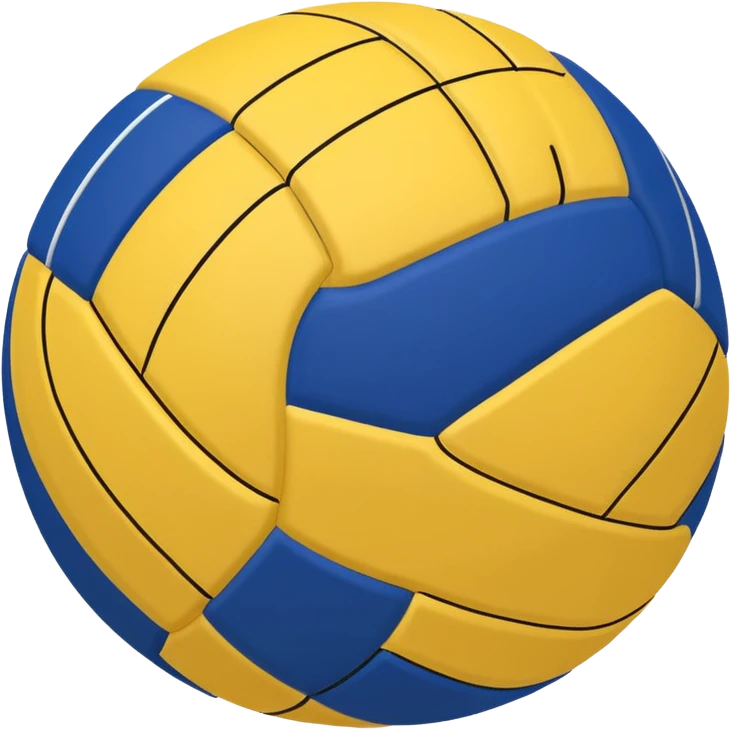 Pelota de voleibol azul amarillo y boanco emoji