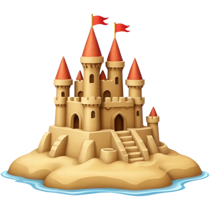 sandcastle very simple emoji