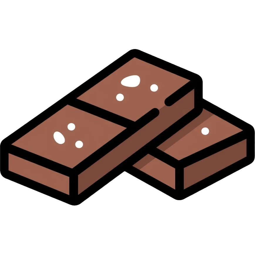 Dark chocolate with sea salt emoji