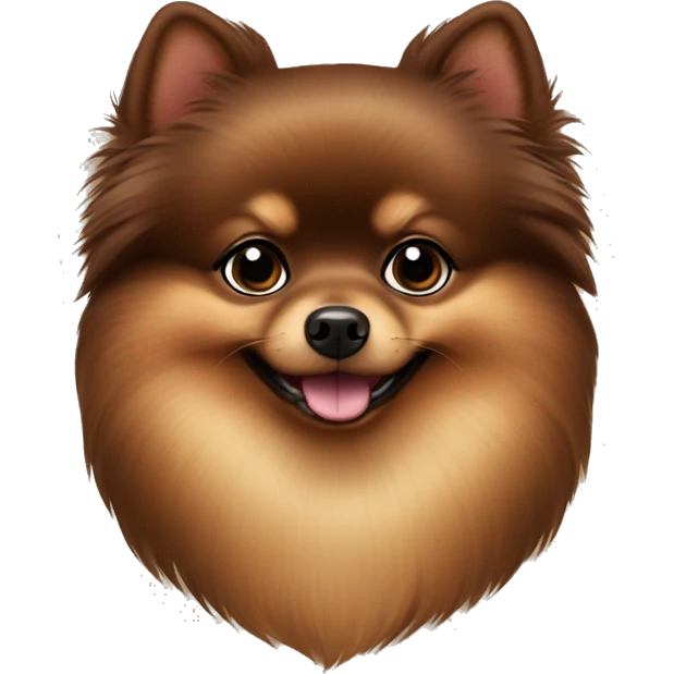 Chocolate and Tan Pomeranian  emoji