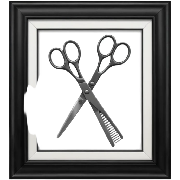 barber shop, scissors & comb. emoji