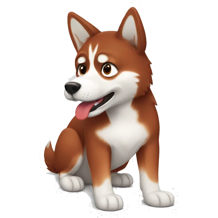 Red husky emoji