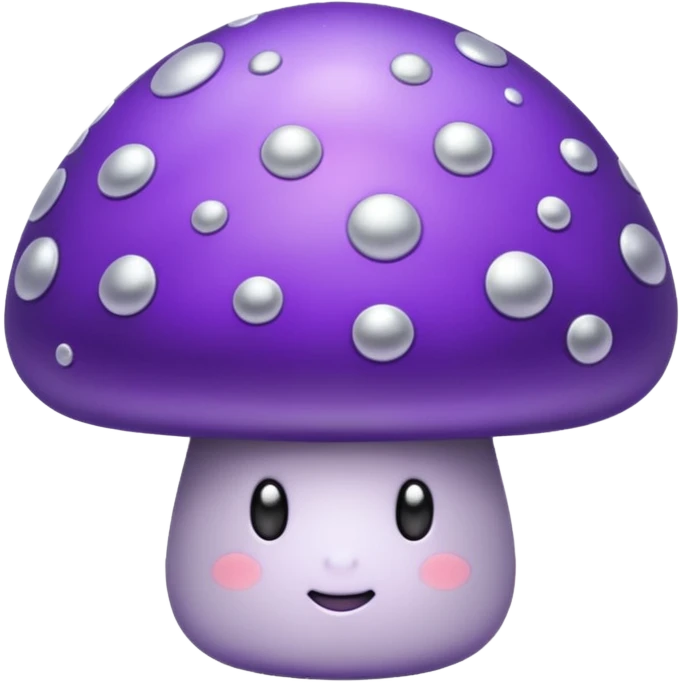 purple mushroom with silver stars on it cute emoji