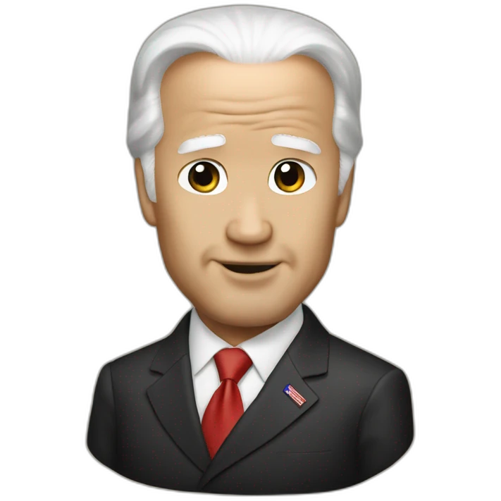 joe biden with kim jung un hair black hair emoji