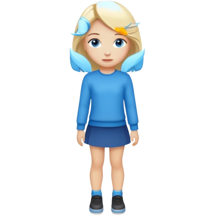 cute girl fuul body with blonde hair emoji