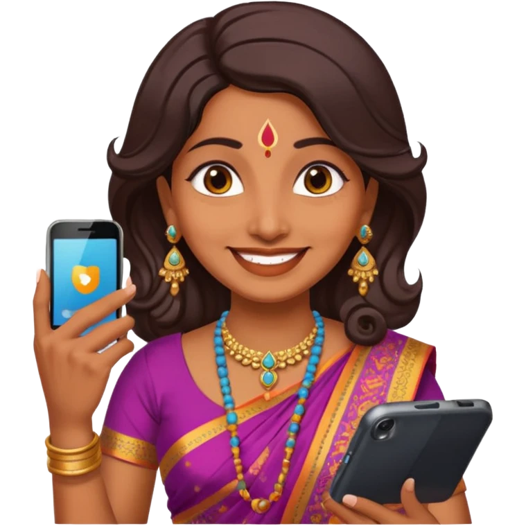 generate an indian aunty calling emoji