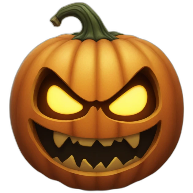 Evil pumpkin emoji
