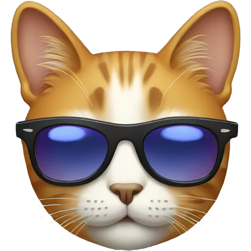 Cat with sunglasses emoji